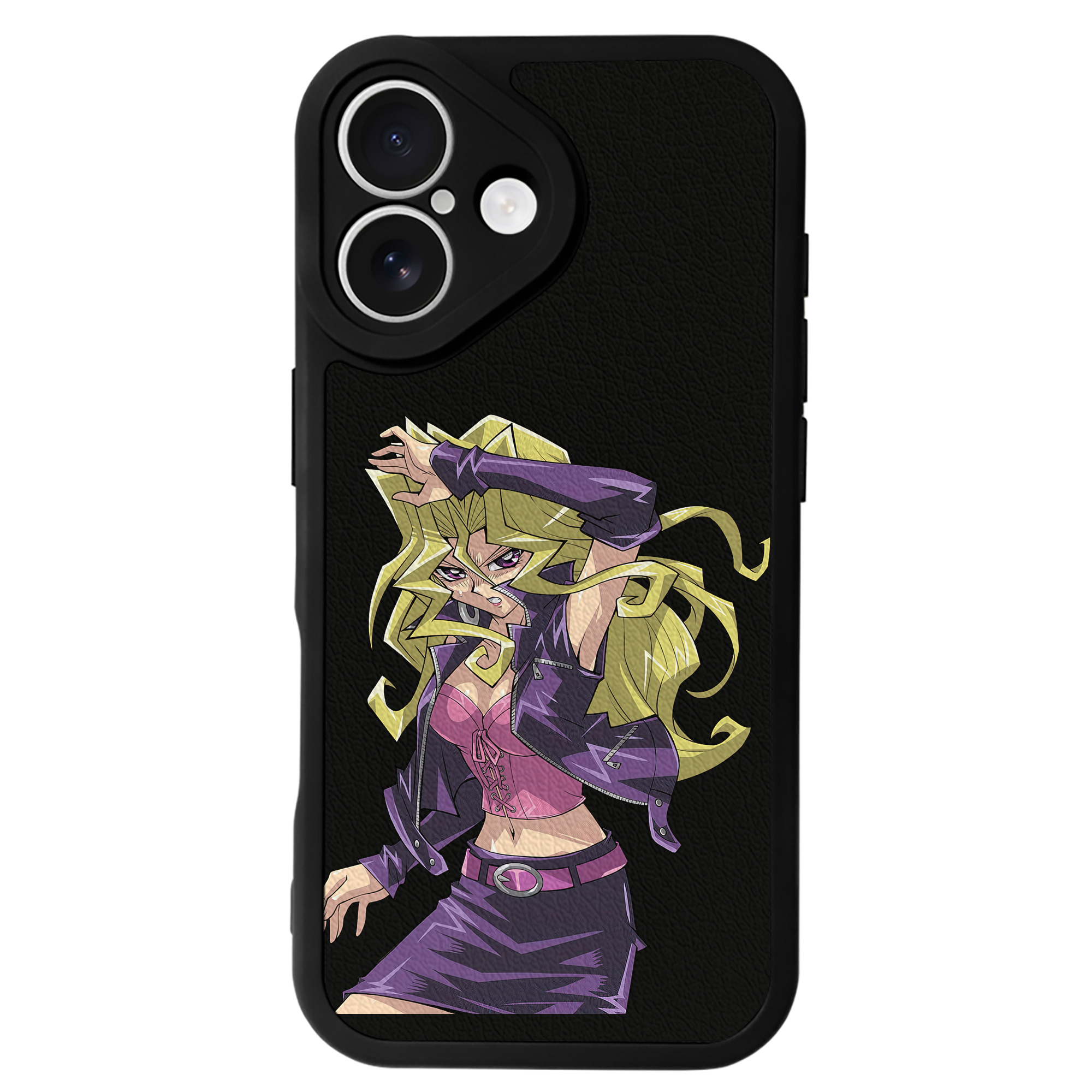 （画像用） 遊☆戯☆王 Yu-Gi-Oh! 【iPhone 16シリーズ対応】シリコンスマホケース（レザー調） 材質：シリコン